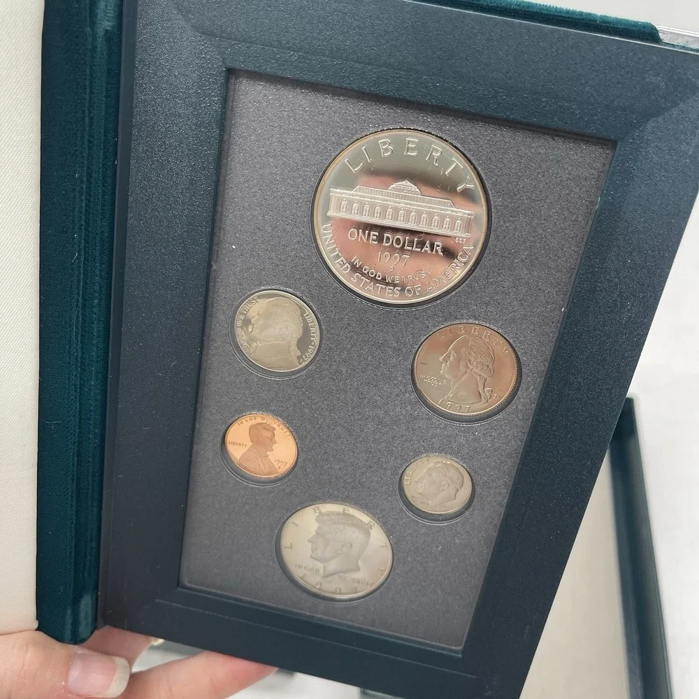 1997 Prestige Proof Set Botanic Garden Silver Dollar w/ Box and COA